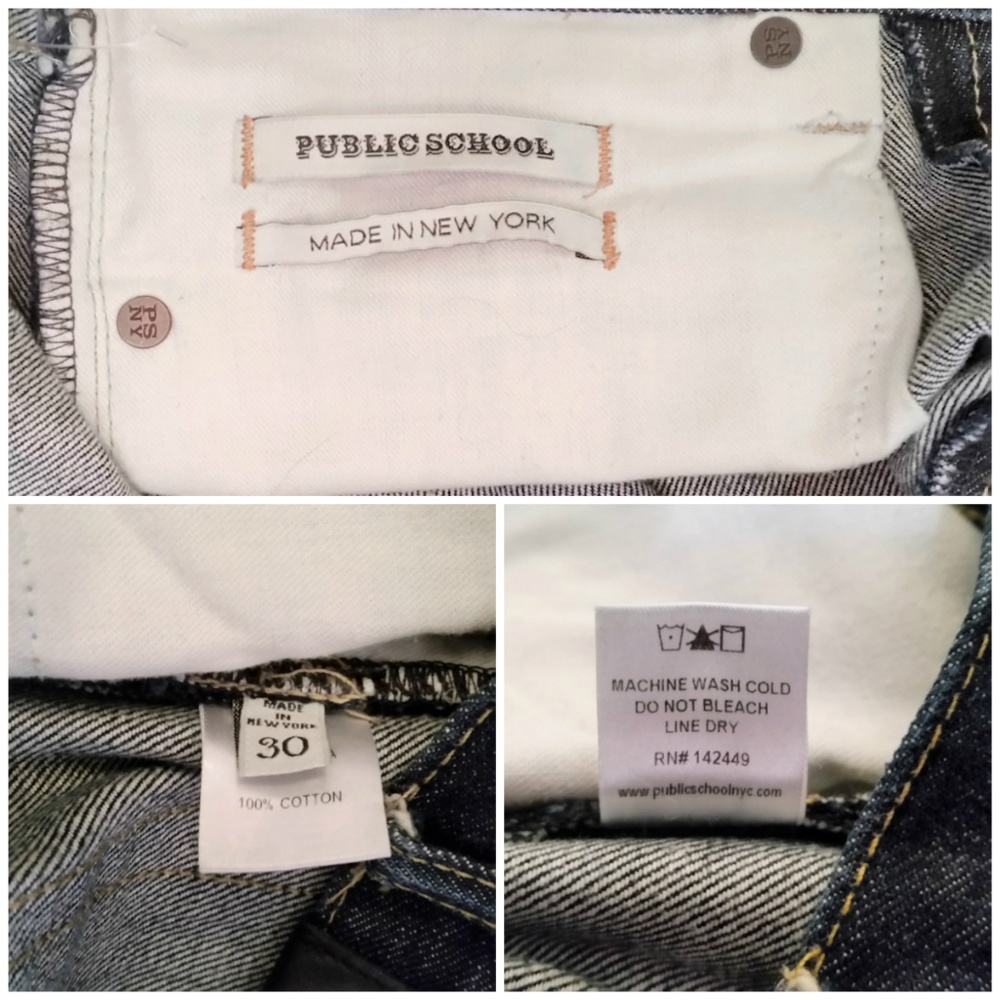 Public School PS13 Dark Jeans Button fly - Picture 8 of 8